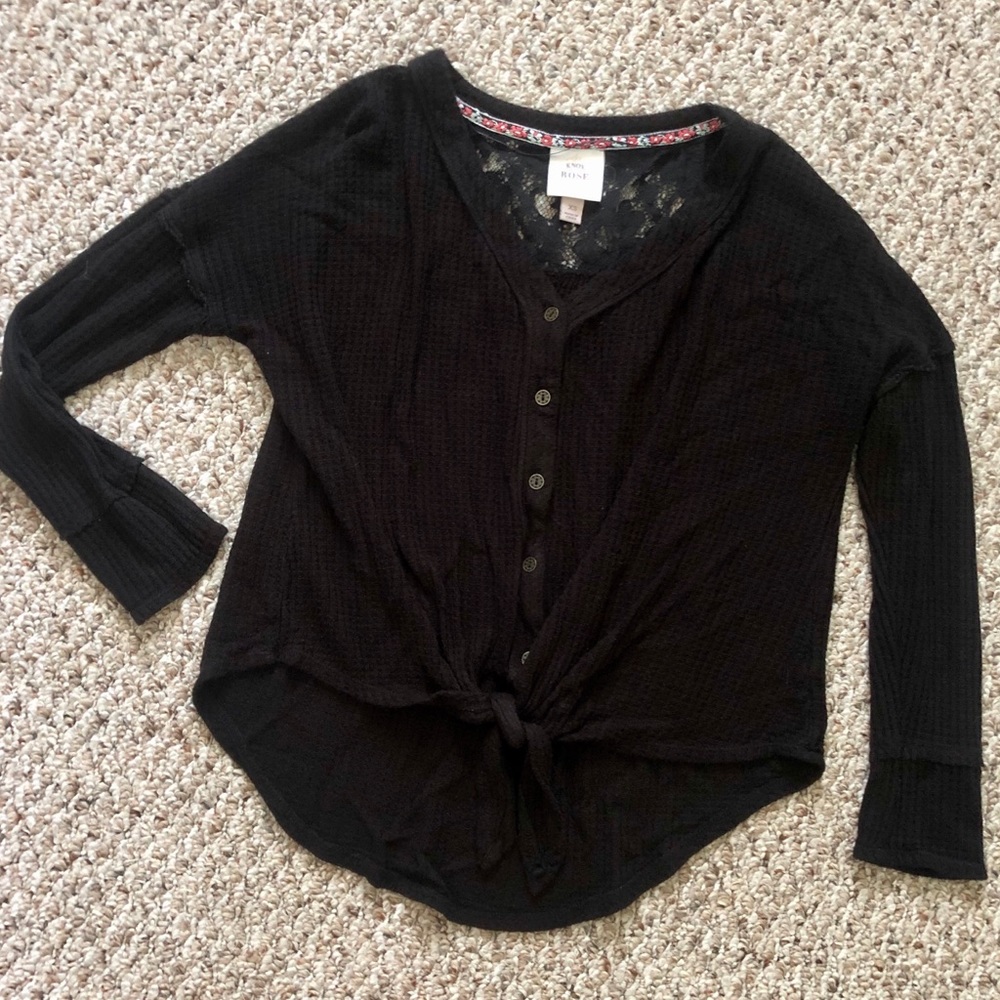 Knox Rose Waffle-Knit Top